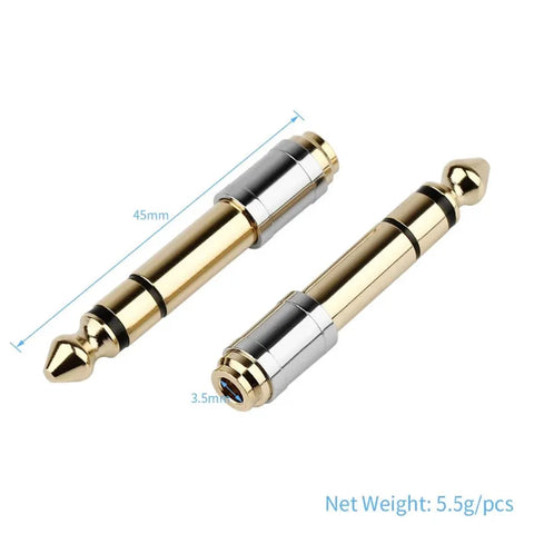 Adaptador de Audio de 3,5 a 6,35, convertidores Jack de 6,5mm a 3,5mm, conector macho hembra, enchufe para auriculares de 6,3mm y 6,5mm, electrónica de consumo
