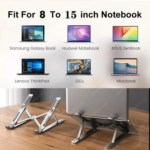 Support pliable pour ordinateur portable, Base de refroidissement pour ordinateur portable, Support universel pour ordinateur, accessoires pour Macbook iPad tablette