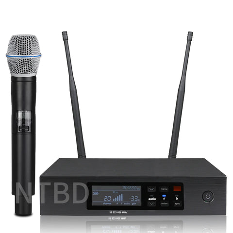 NTBD-pro 626-668Mhz/823-865Mhz/927-935Mhz Beta87a Diversity Professional Uhf Wireless Microphone QLXD4 B87AStage Performances