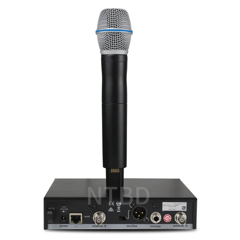 NTBD-pro  626-668Mhz/823-865Mhz/927-935Mhz  Beta87a Diversity Professional Uhf  Wireless Microphone QLXD4 B87AStage Performances