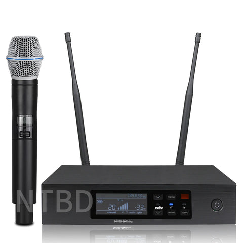 NTBD-pro  626-668Mhz/823-865Mhz/927-935Mhz  Beta87a Diversity Professional Uhf  Wireless Microphone QLXD4 B87AStage Performances